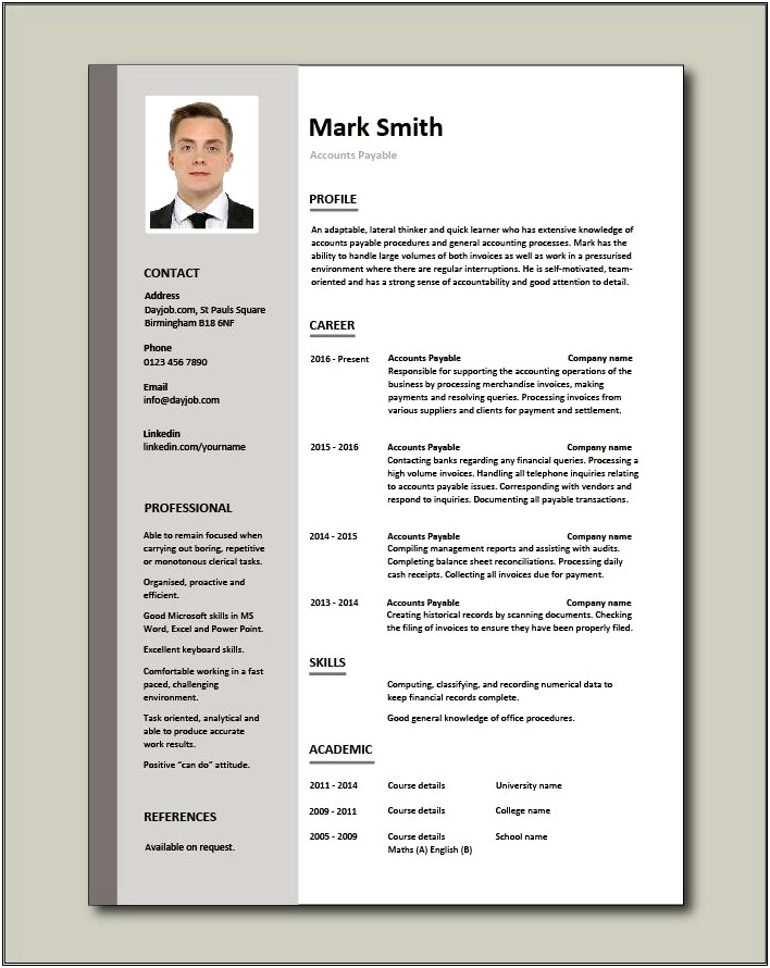 Resume Format For It Jobs