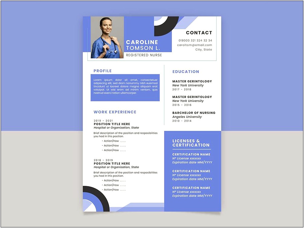 Resume Format For Nursing Job Free Download