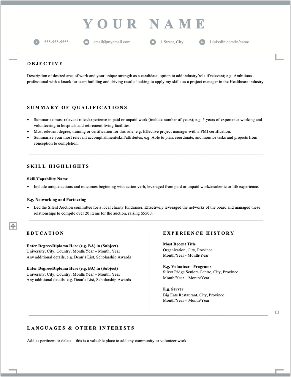 Resume Format For Overseas Job