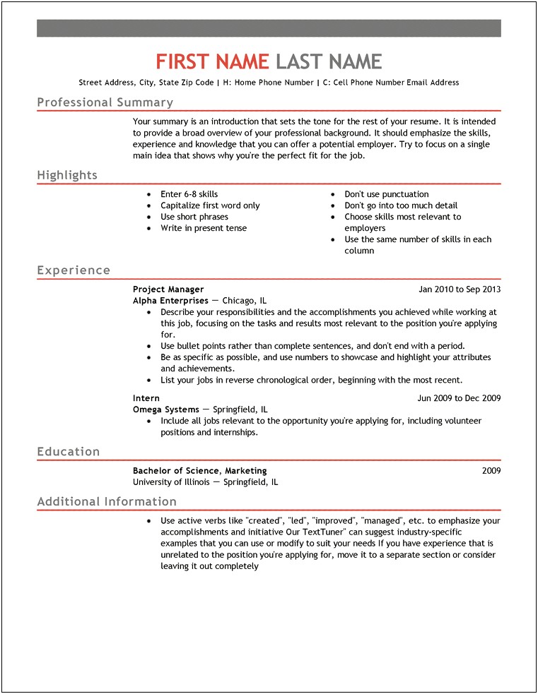 Resume Format For Too Many Jobs