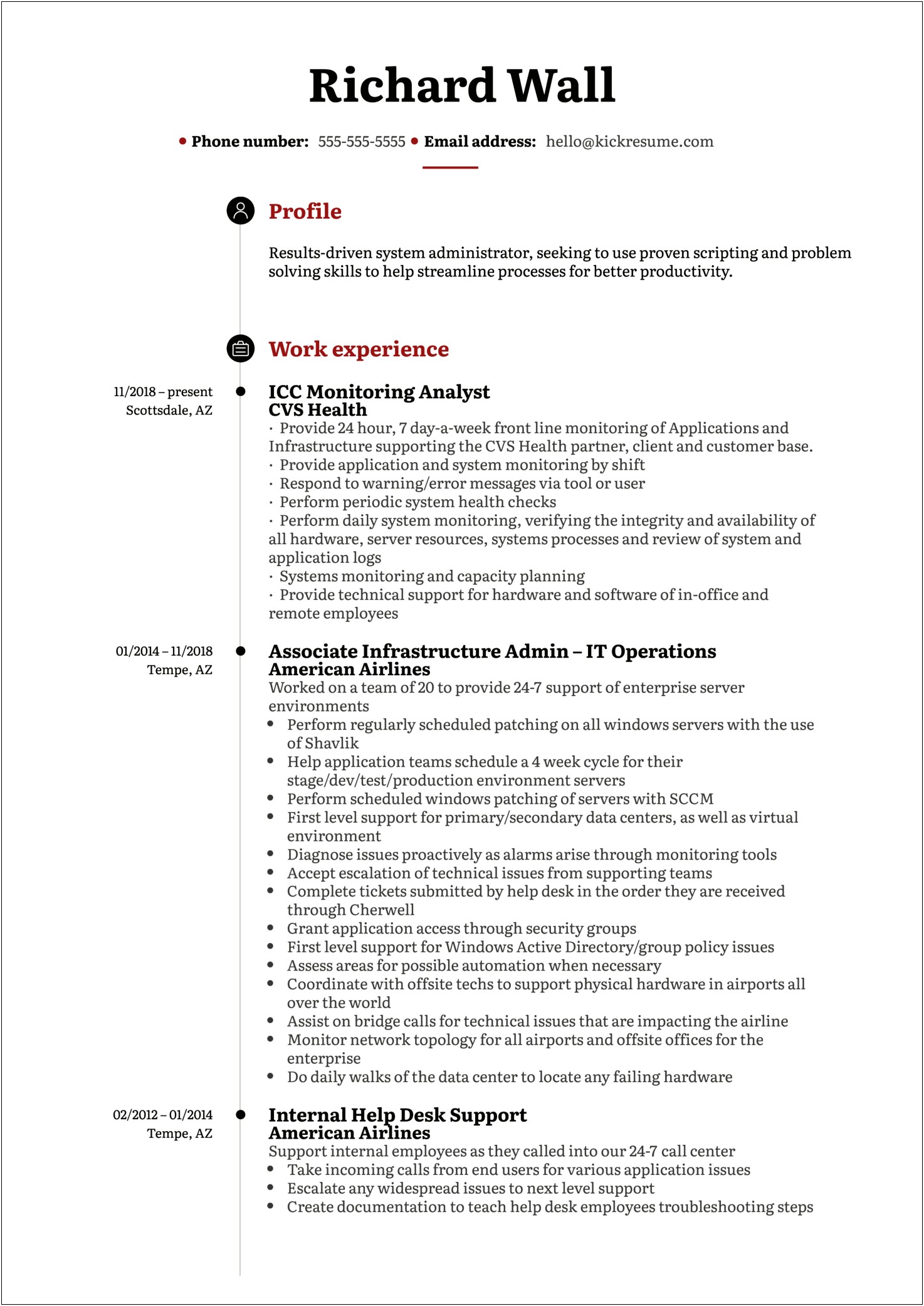 Resume Format For User Access Management