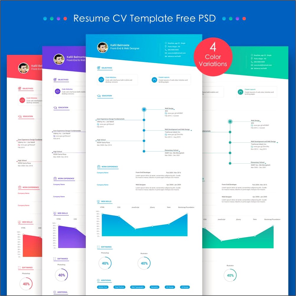 Resume Format Psd Free Download