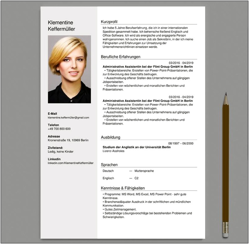 Resume Format Samples In Word