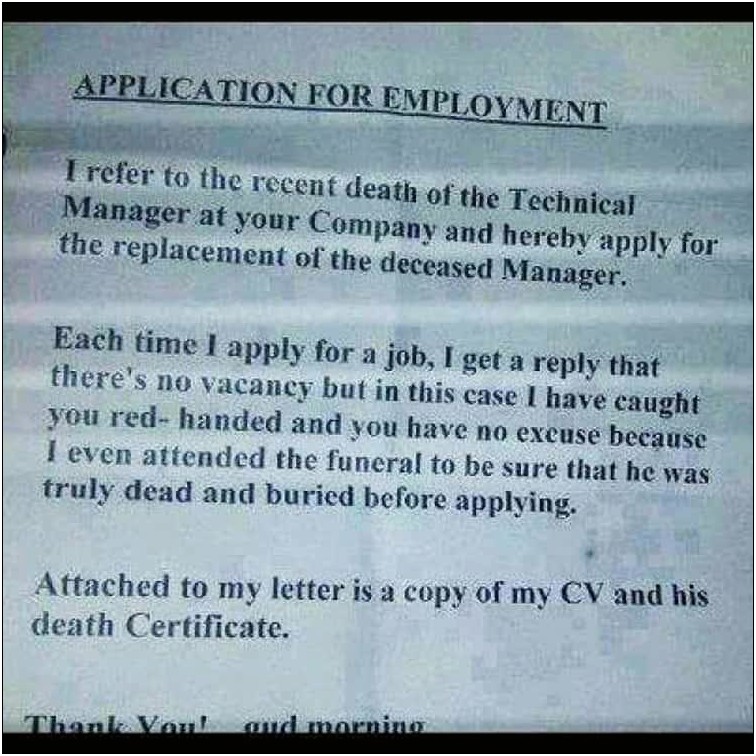 Resume Funny Fail Good At Head