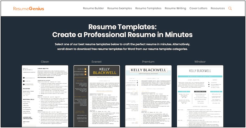 Resume Genius Download Resume Free