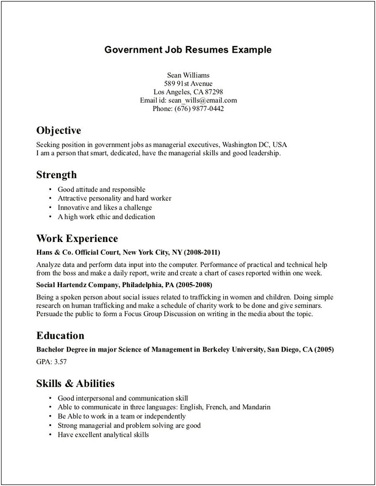 Resume Guide For Public Service Jobs