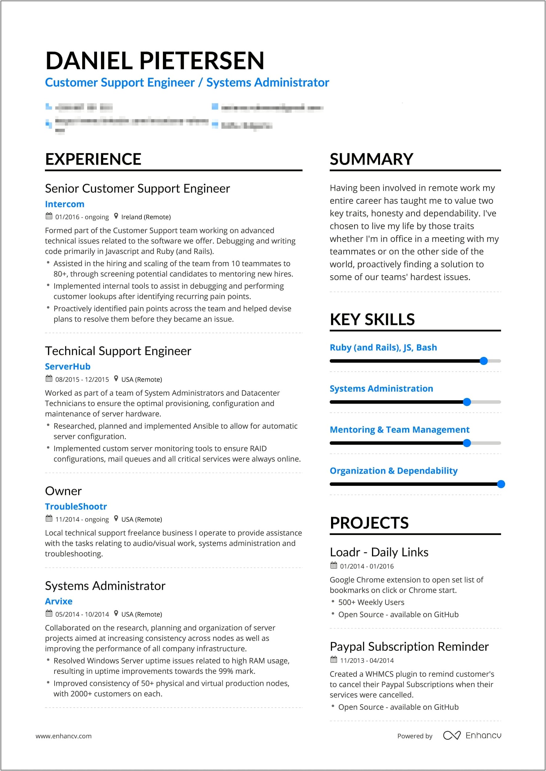 Resume Havent Used Skill In Years