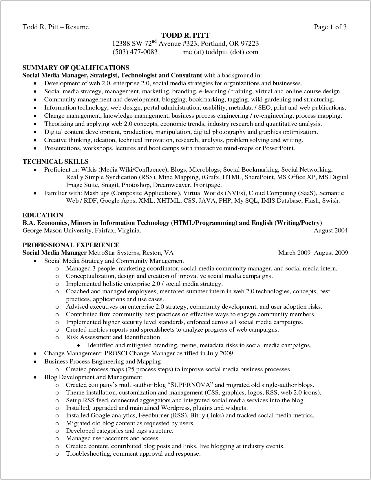 Resume Highlight Of Qualifications Examples