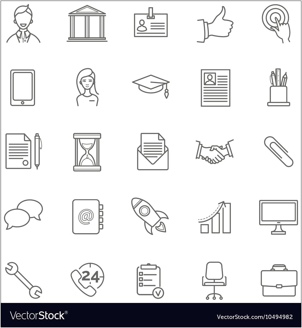 Resume Icons Vector Free Download