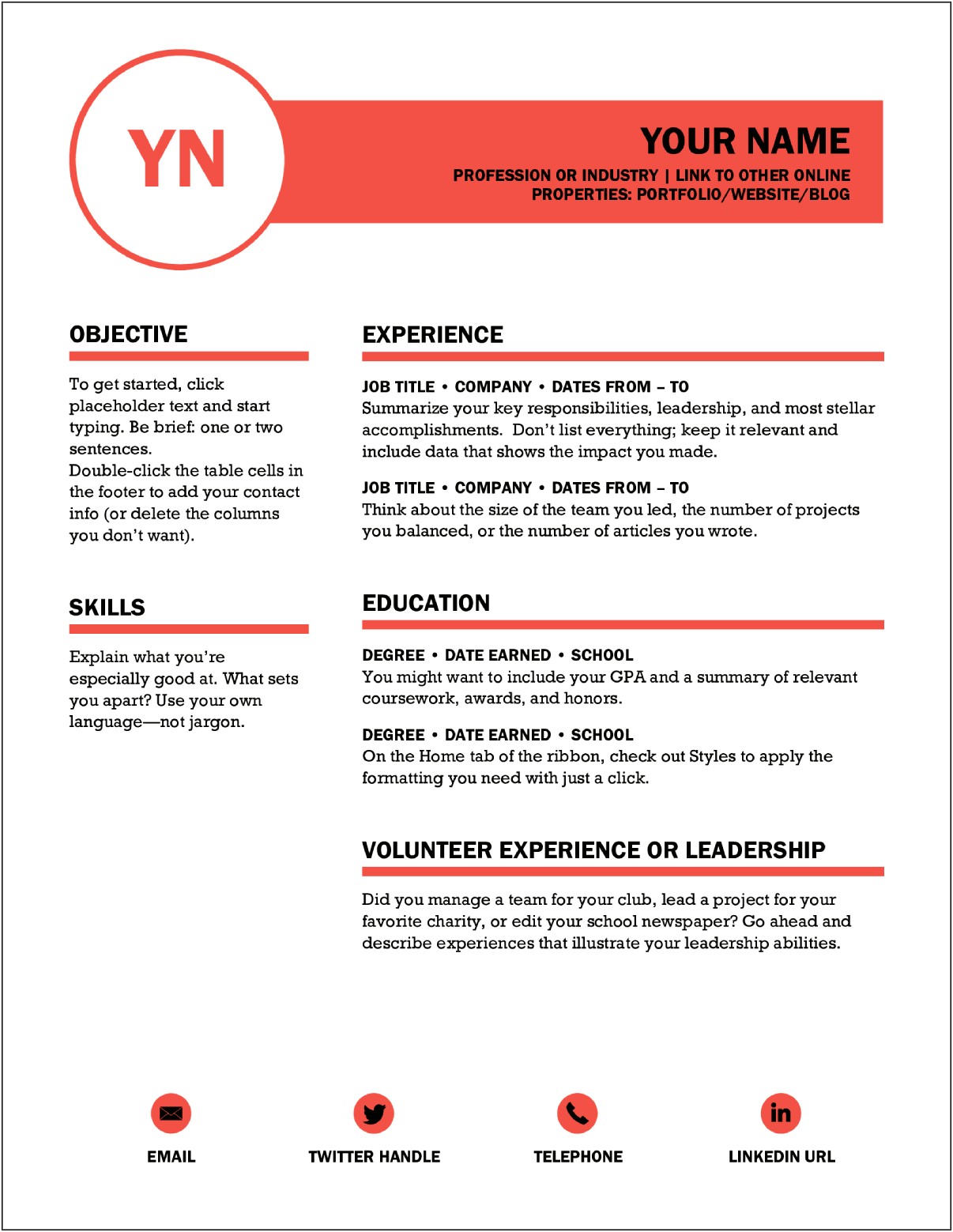 Resume Information For High School Students