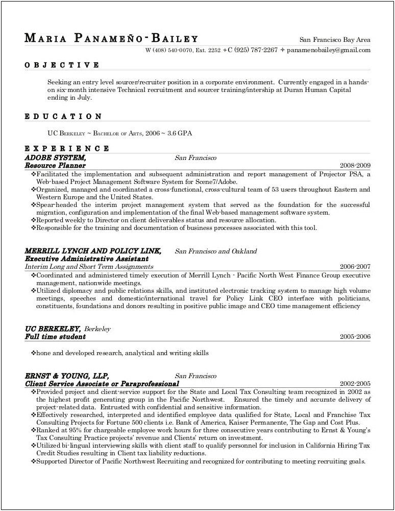 Resume Introduction Paragraph Examples For Hr