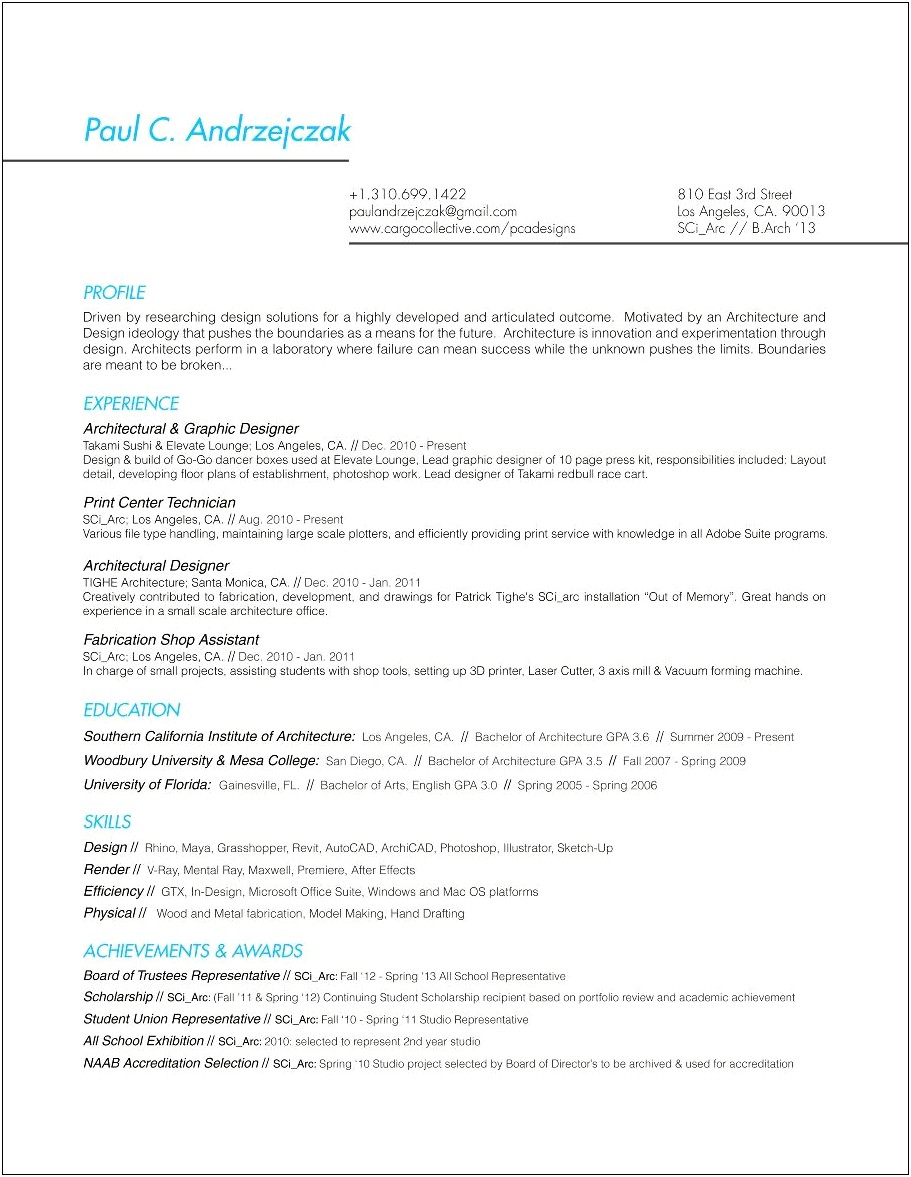 Resume Job Description For Pca