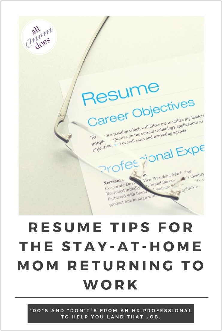 Resume Job Description For Stay At Home Mom