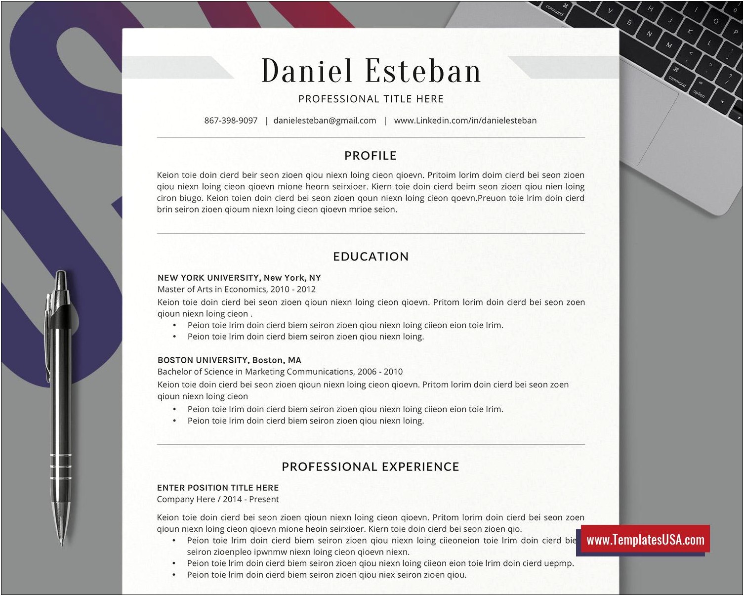 Resume Job Title First Or Company