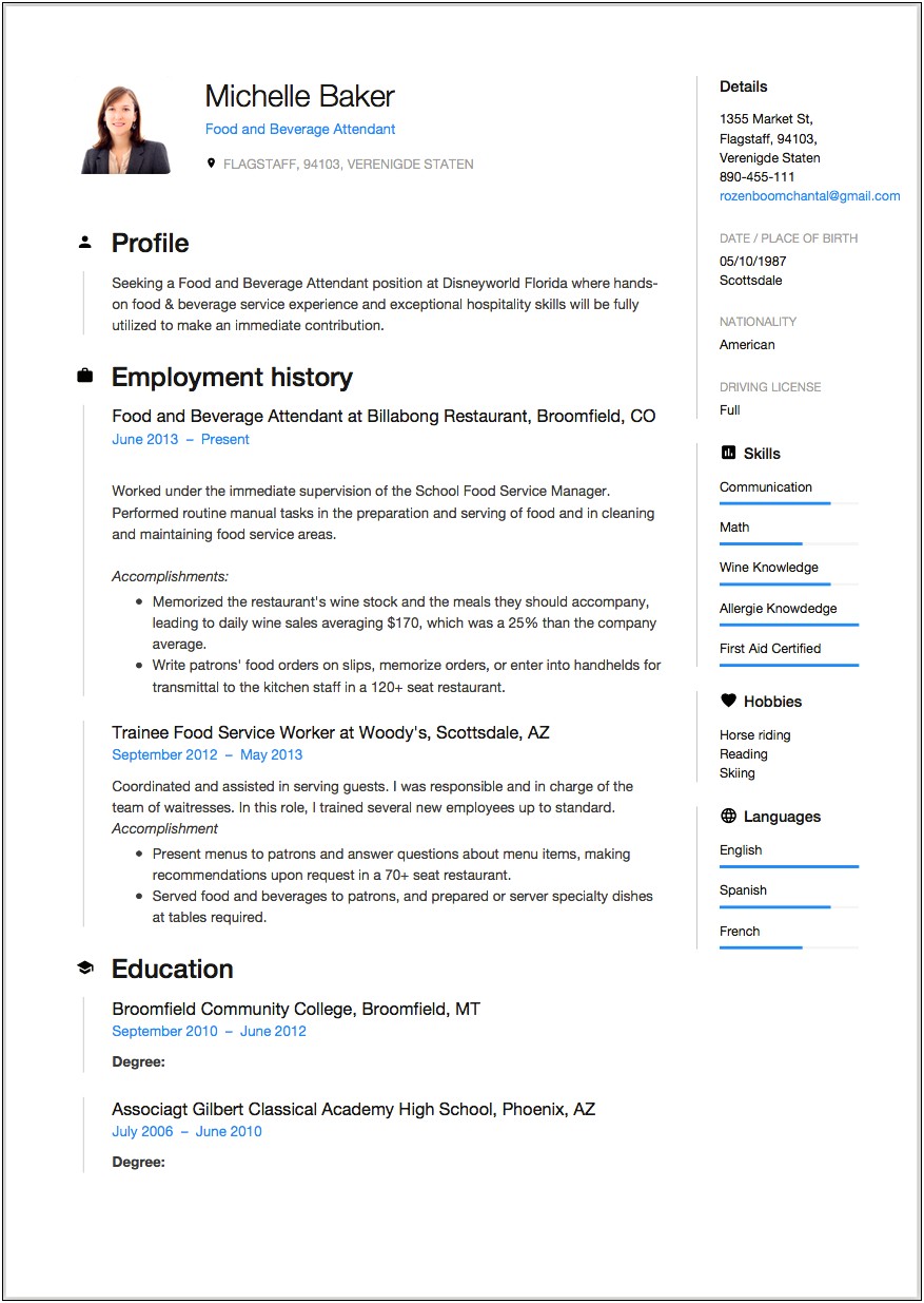 Resume Jobs Description Examples Communication Skills