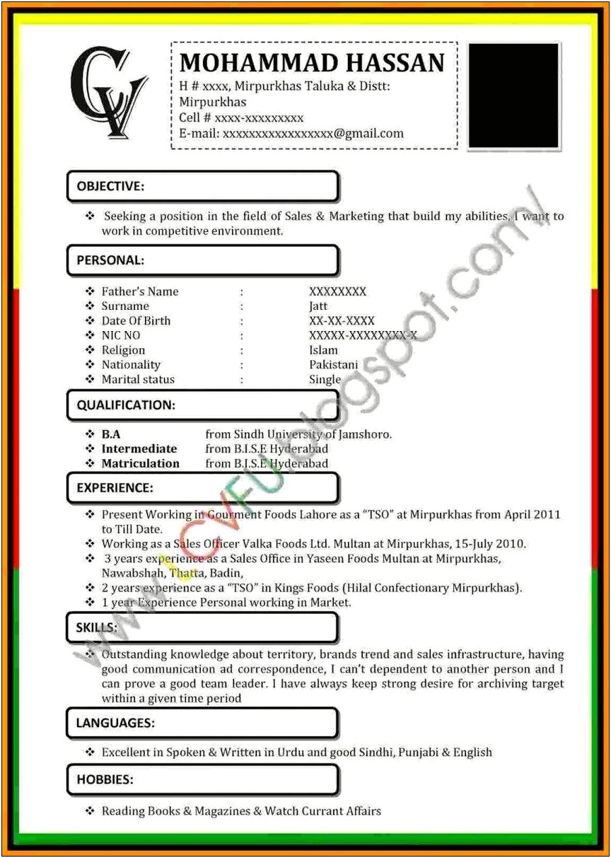 Resume Layout On Microsoft Word 2007