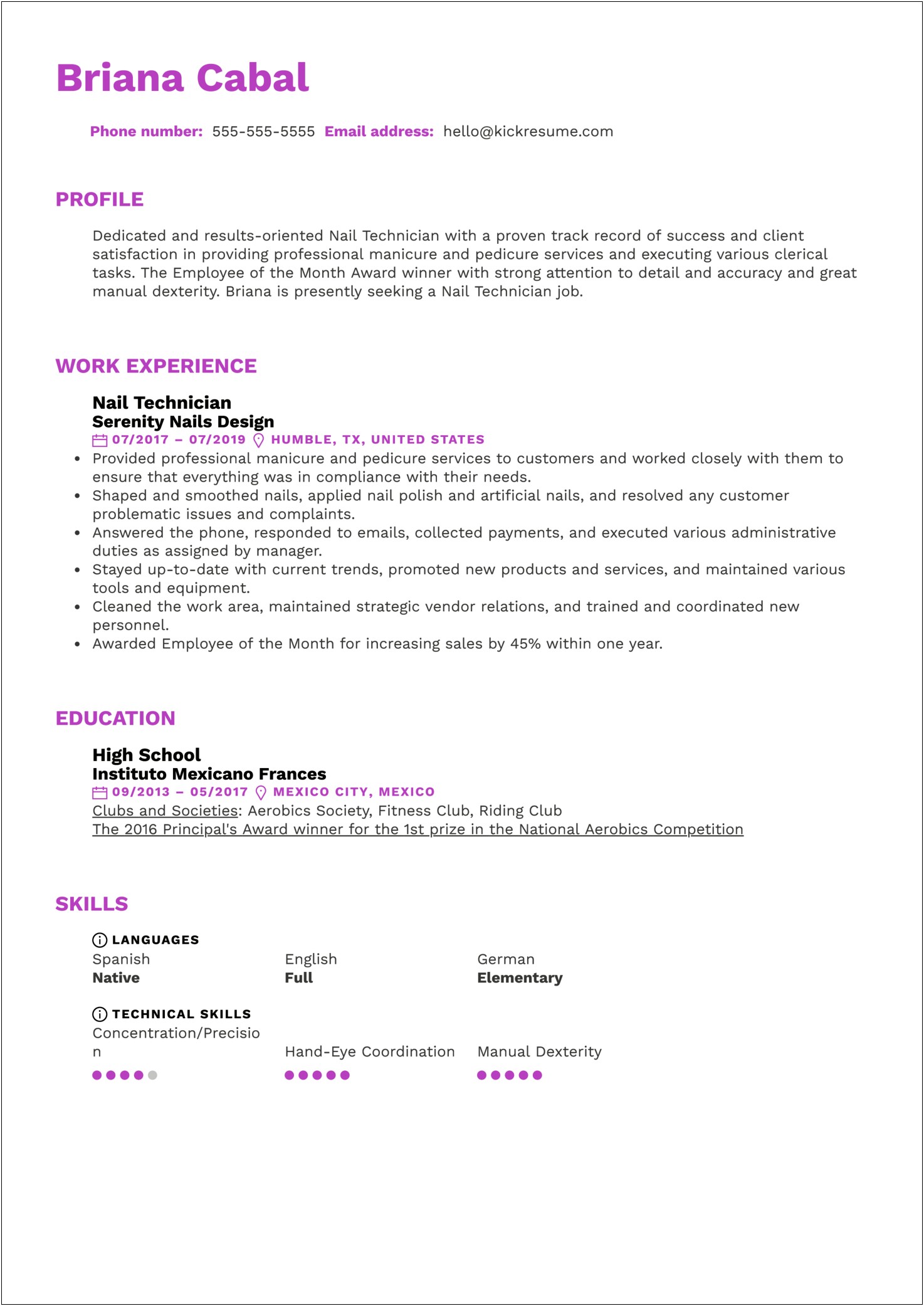 Resume Layouts For Tech Jobs
