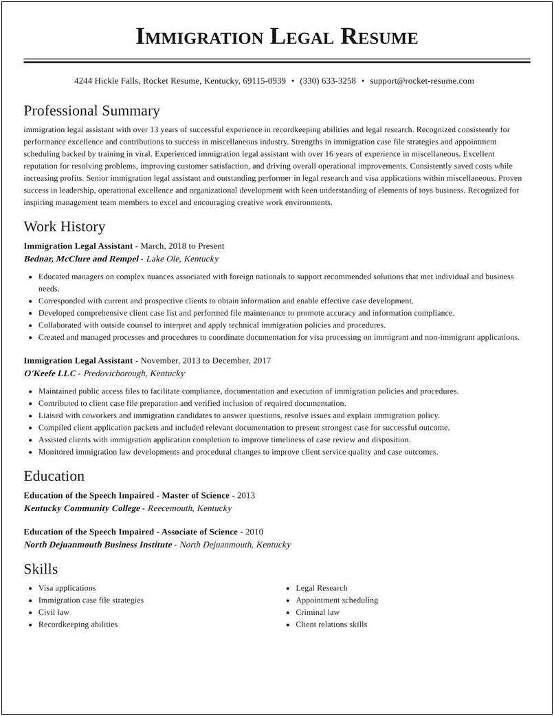 Resume Legal Assistany Objective Examples