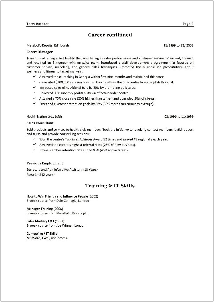Resume Letter Sample With Picture