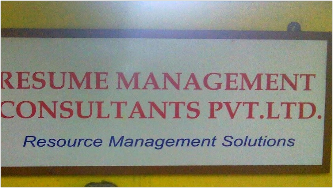 Resume Management Consultants Pvt Ltd