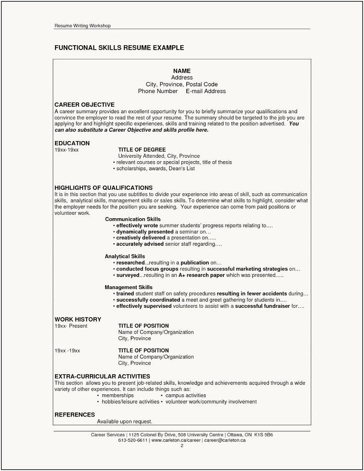 Resume Name Examples For Monster
