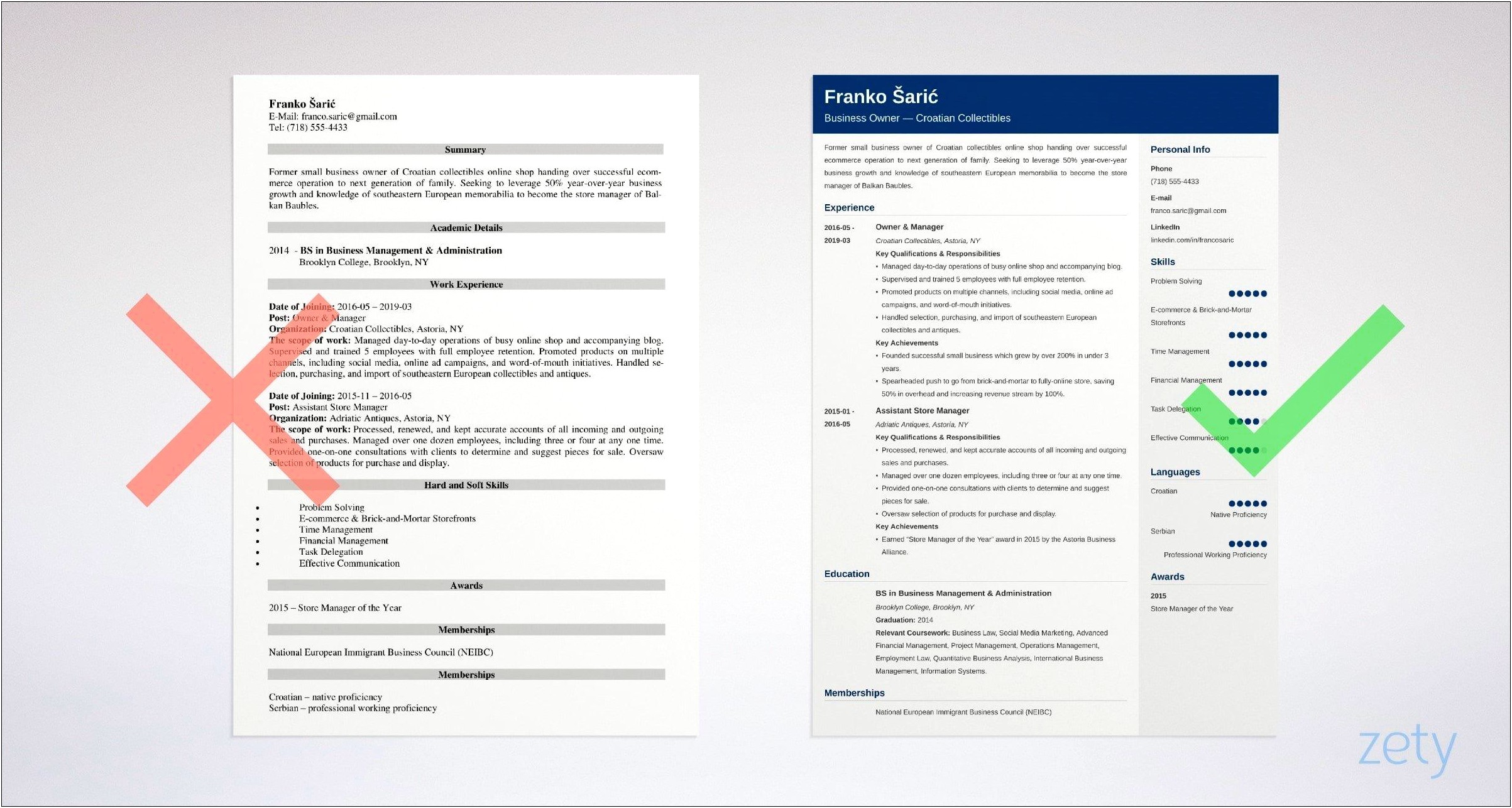 Resume Objective Examples Business Owner
