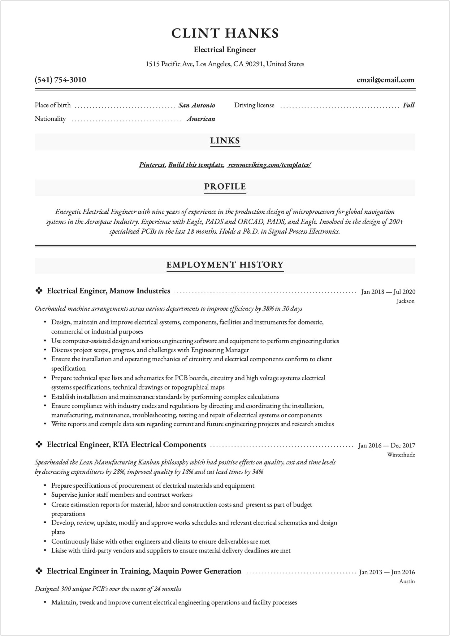 Resume Objective Examples Electrical Engineering