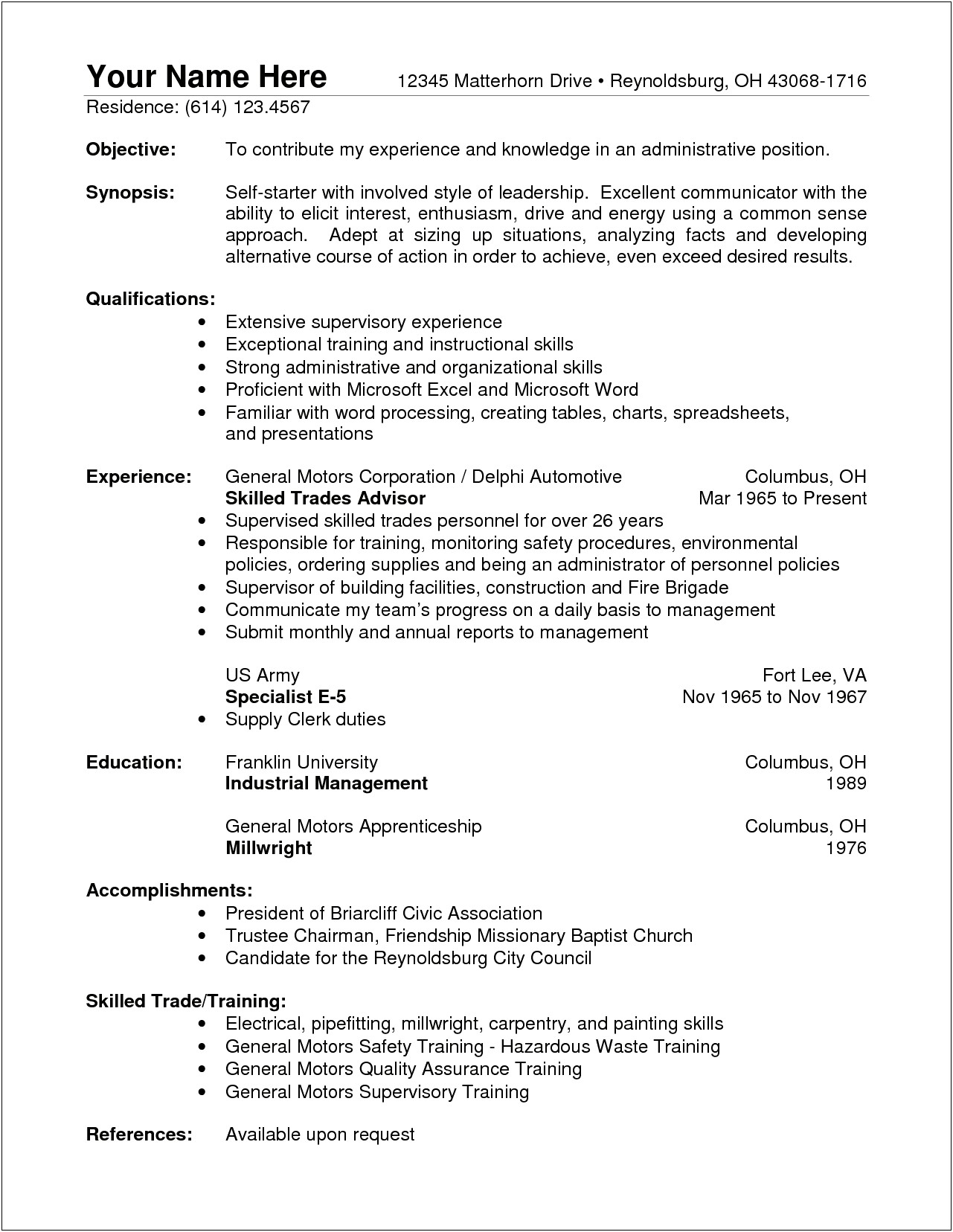 Resume Objective Examples Indeed.com