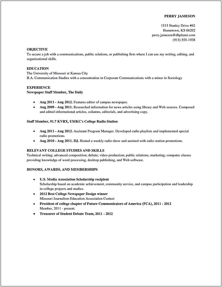 Resume Objective Examples Library Assistant