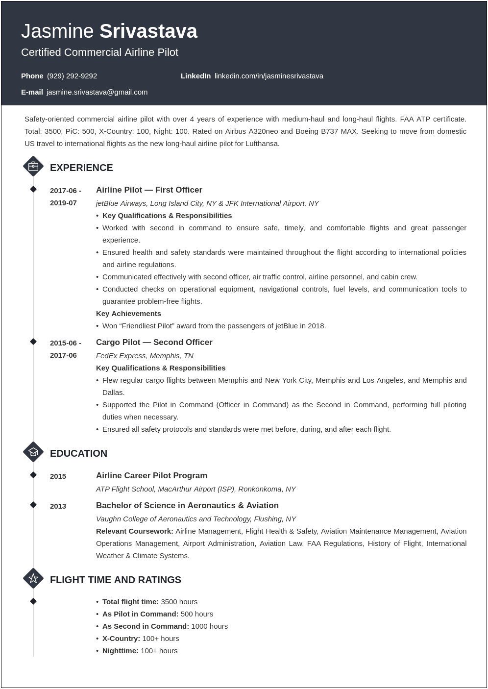 Resume Objective For Airport Job