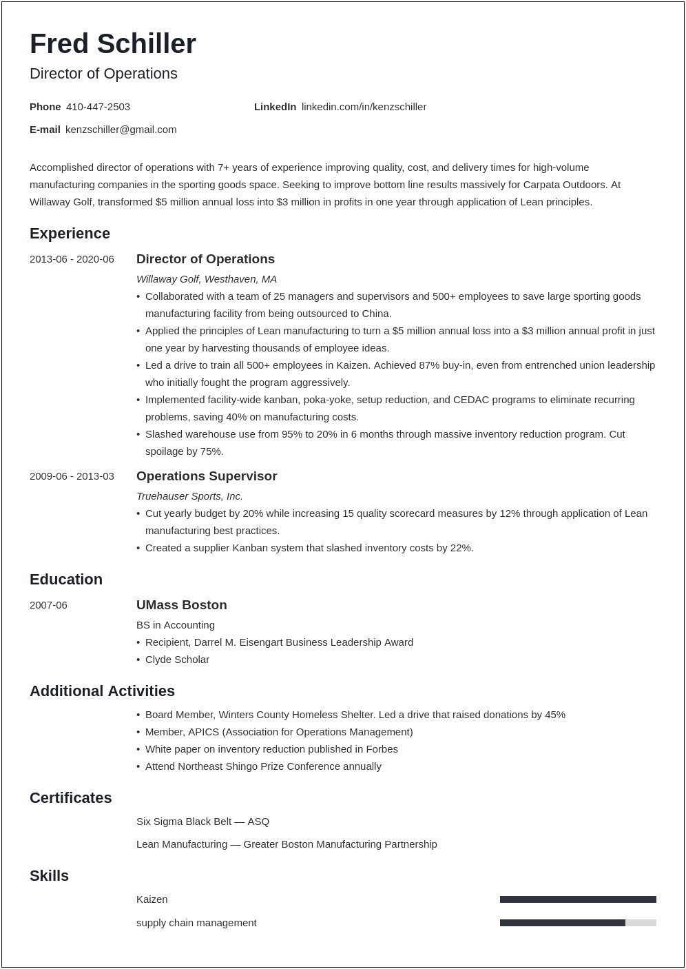 Resume Objective For Auto Parts