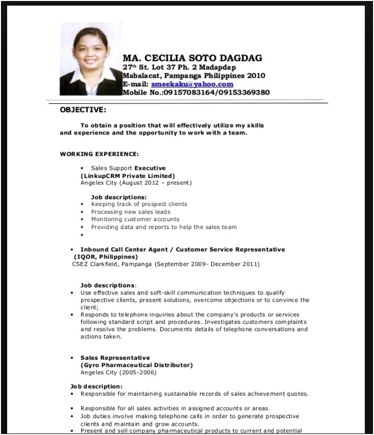 Resume Objective For Business Graduate