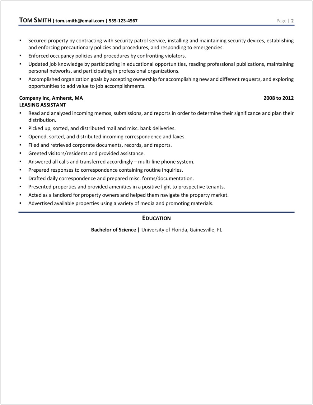 Resume Objective For Claims Specialist