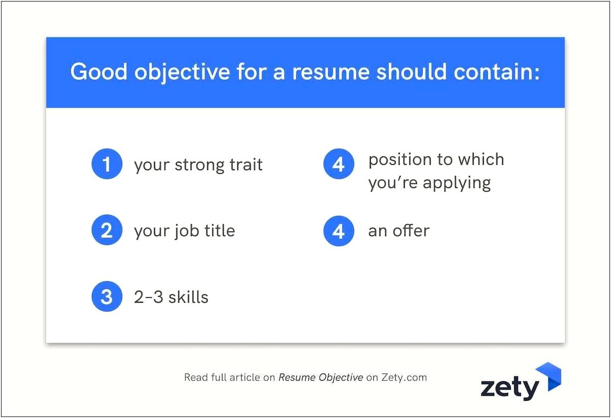 Resume Objective For Current Employer