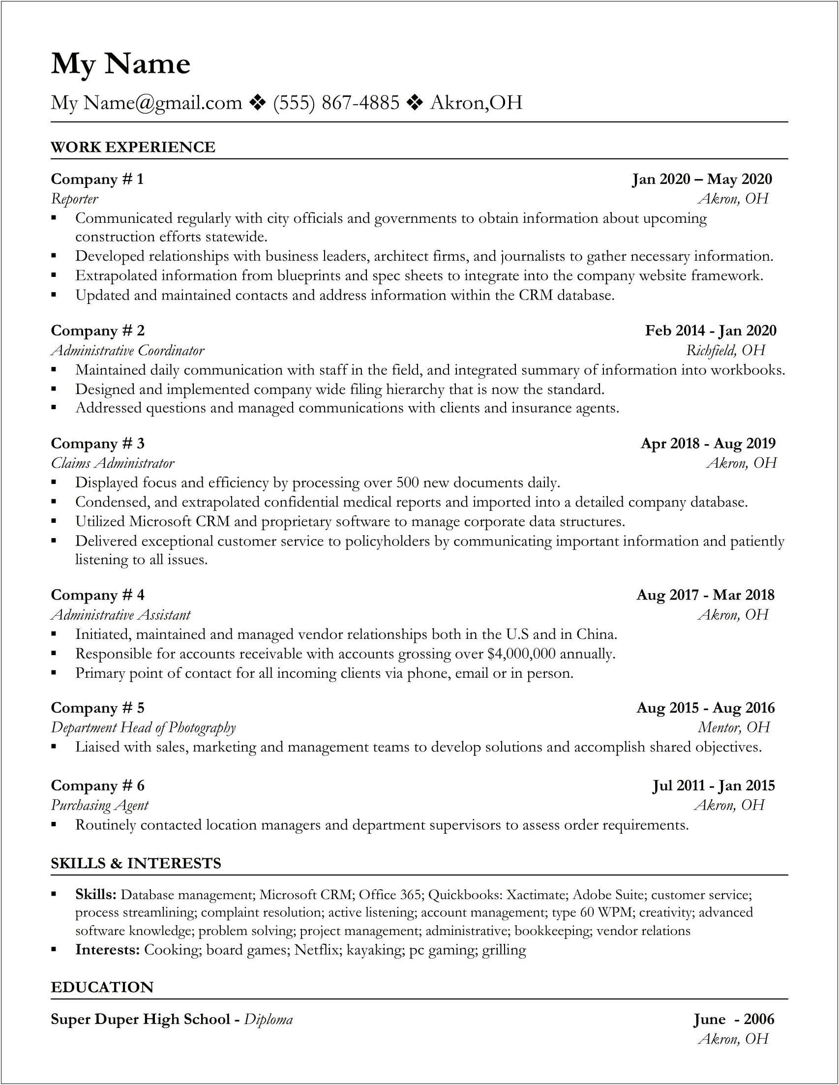 Resume Objective For Data Entry Position