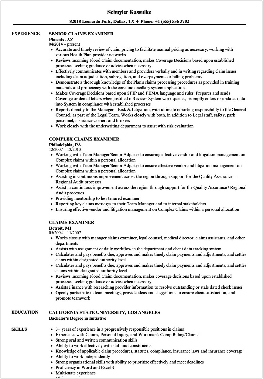 Resume Objective For Deputy Coroner