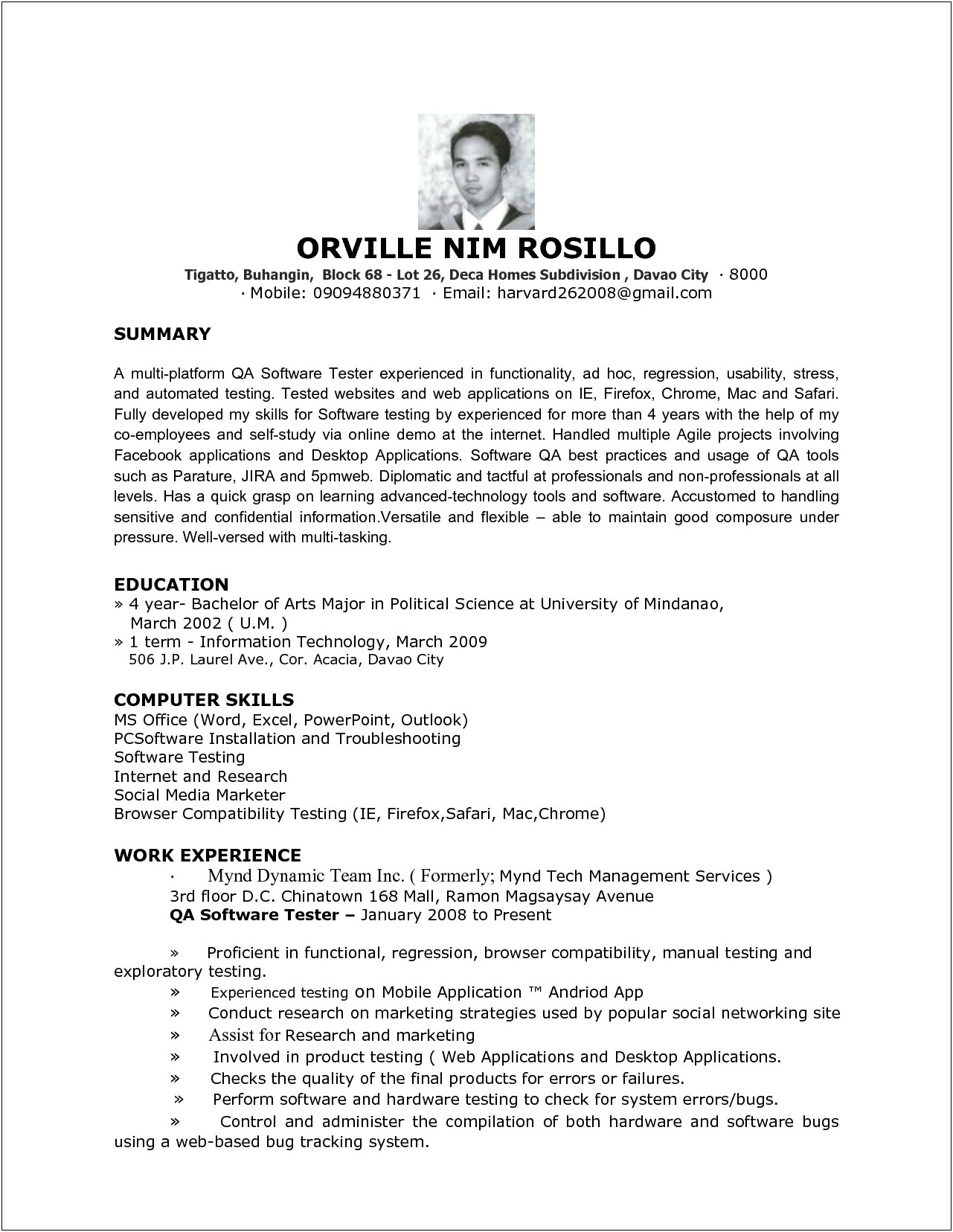 Resume Objective For Entry Level Computer Technician