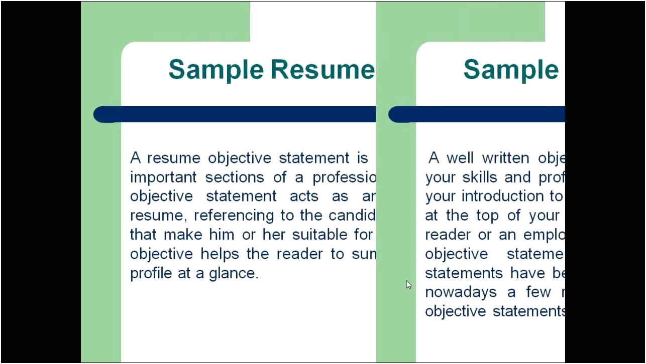 Resume Objective For General Resume