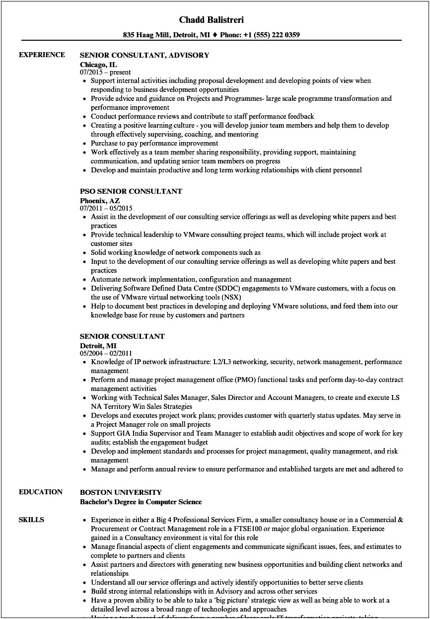 Resume Objective For Immigration Consultant