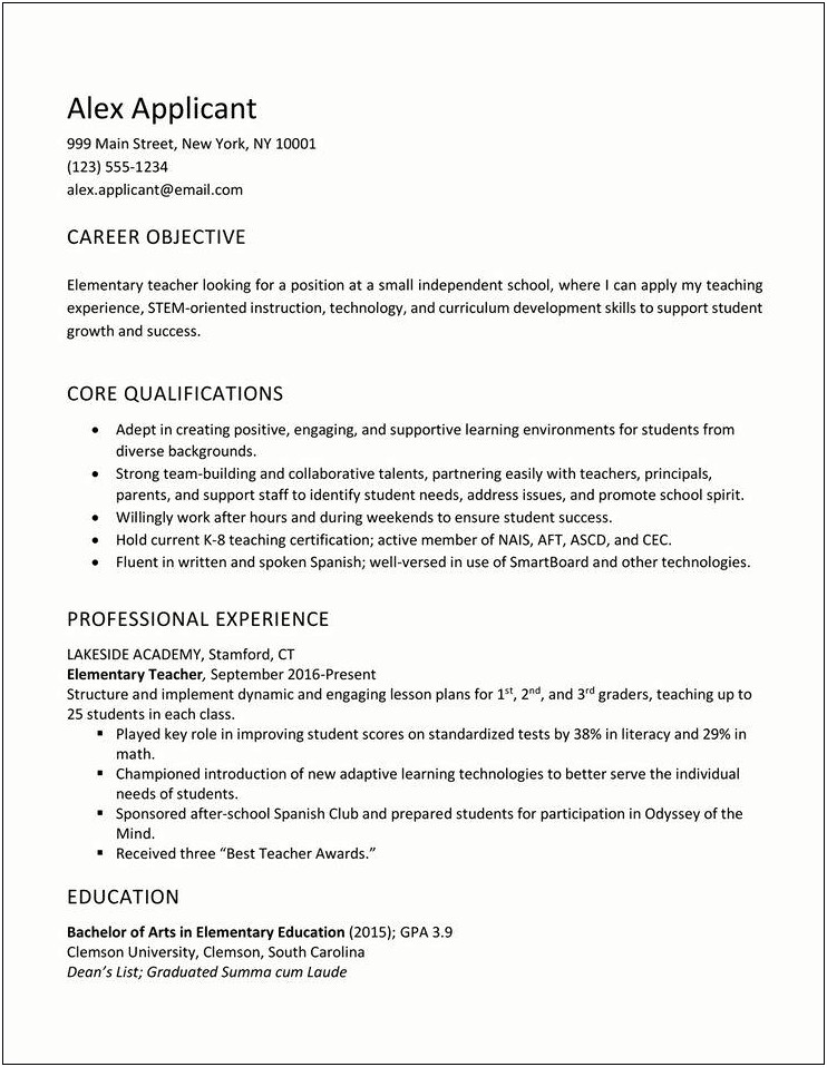 Resume Objective For Job Seeker