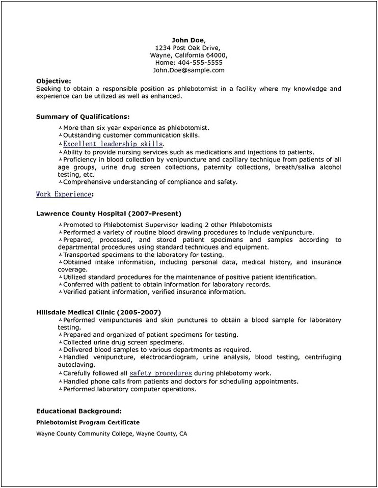 Resume Objective For Medical Assistant Externship