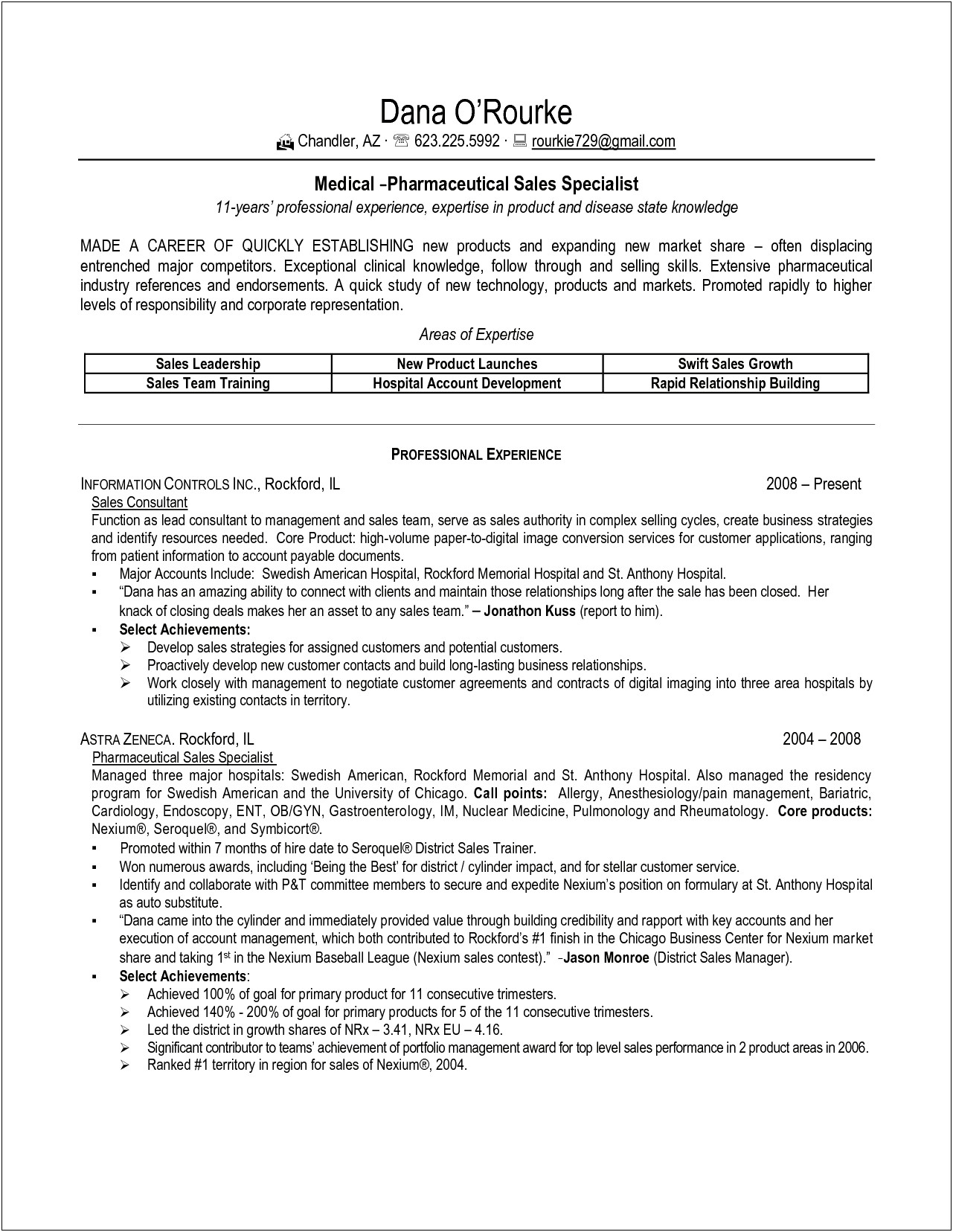 Resume Objective For Pharmaceutical Company
