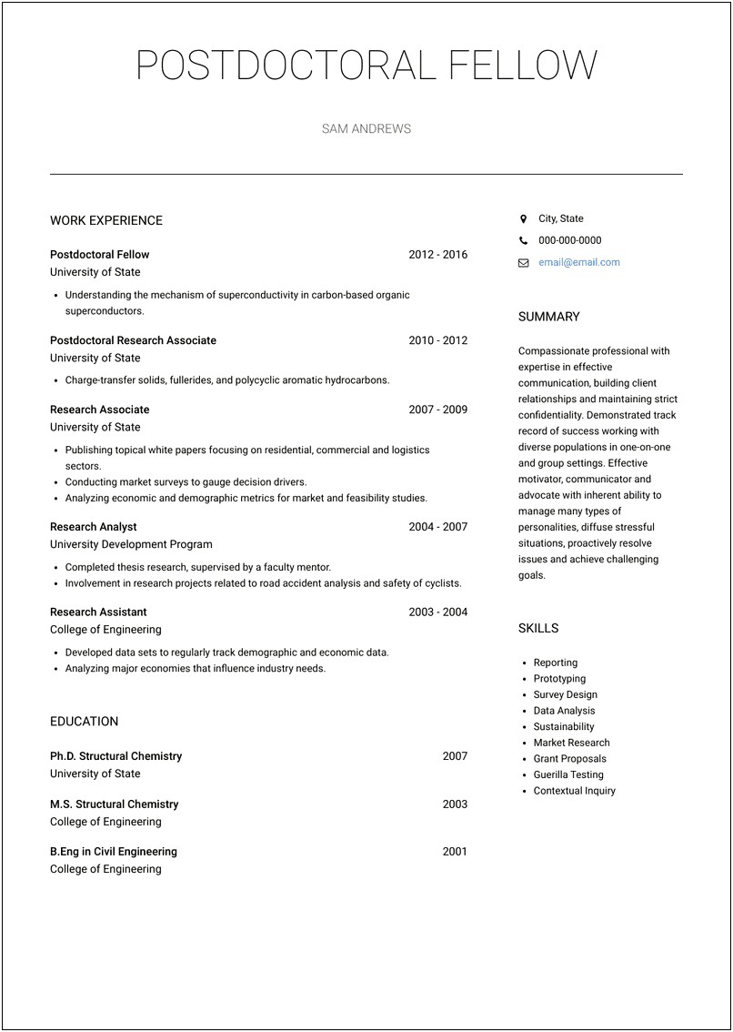 Resume Objective For Research Scholar