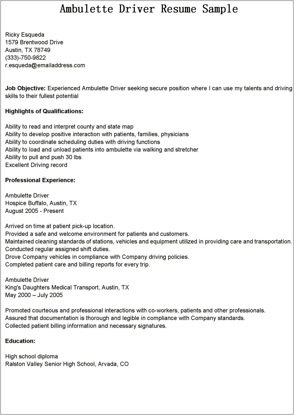 Resume Objective For Respiratory Therapist