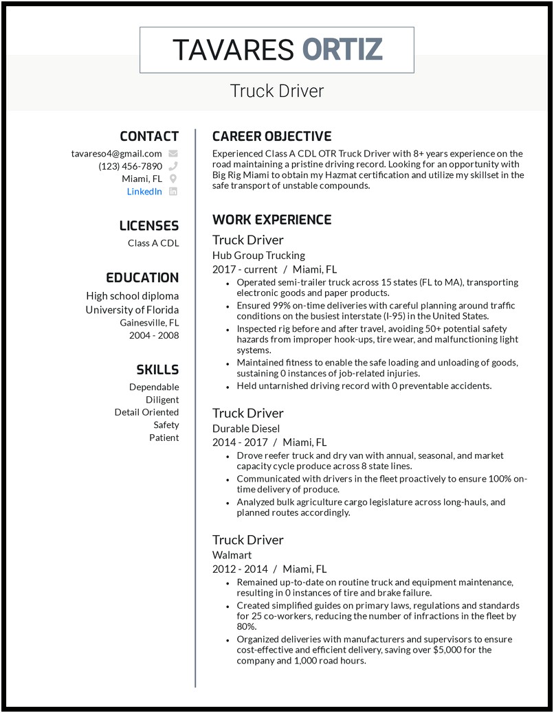 Resume Objective For Seasonal Job