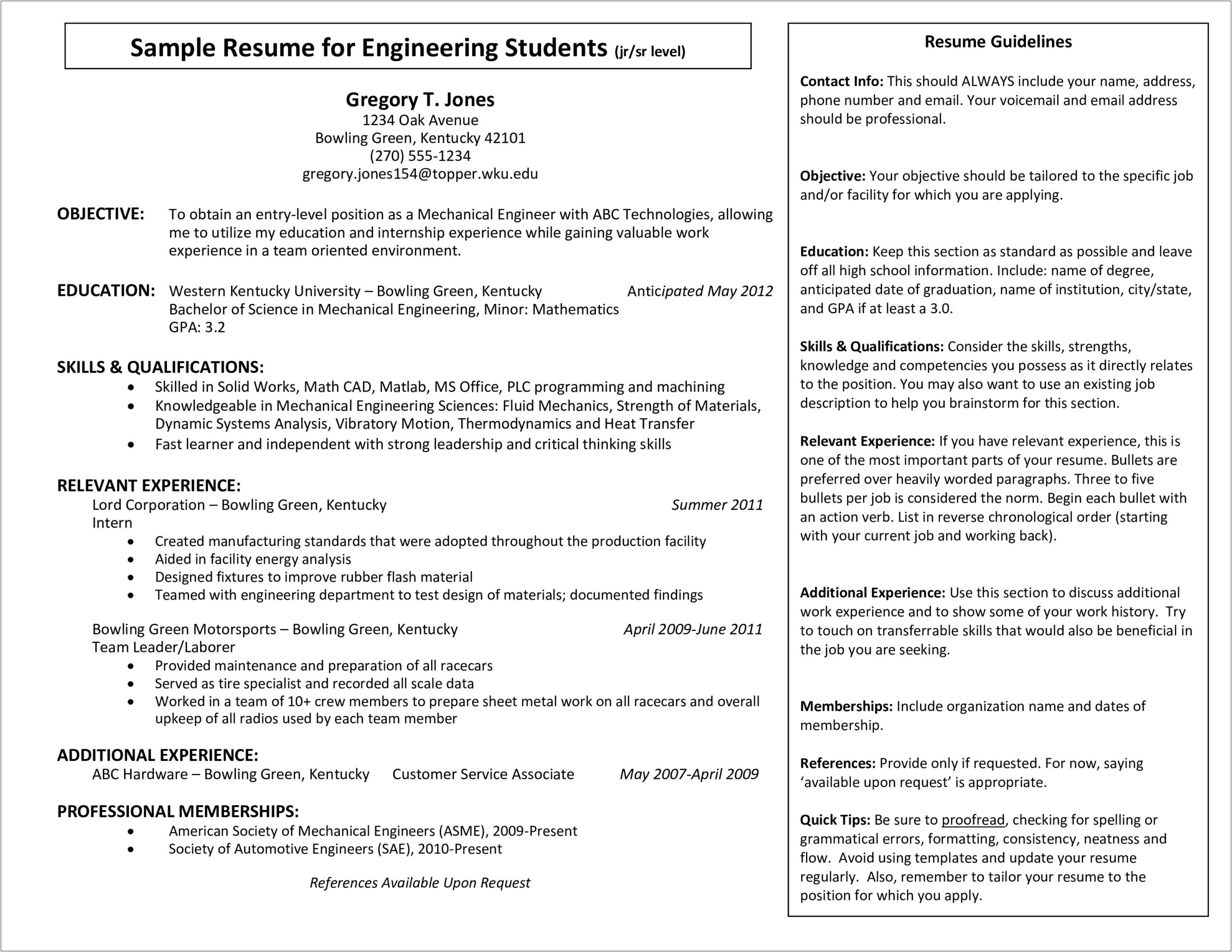 Resume Objective For Students Seeking Job