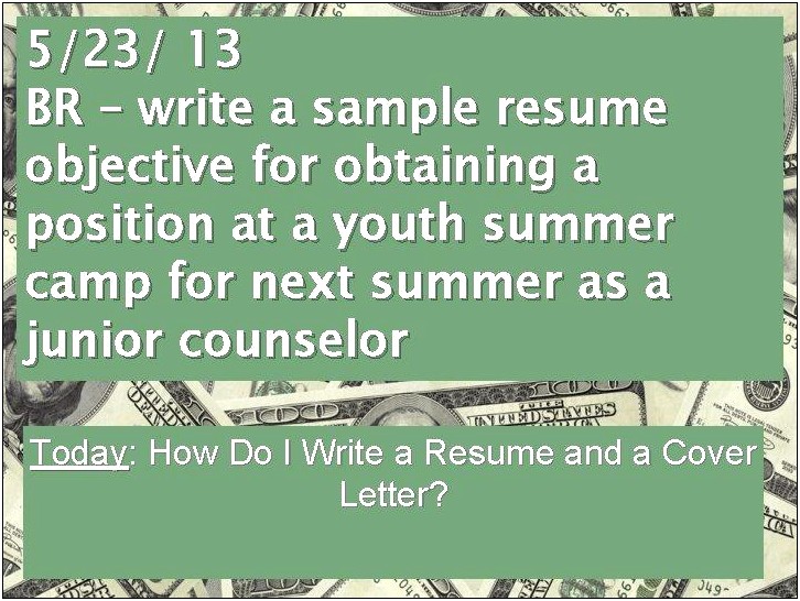 Resume Objective For Working With Youth