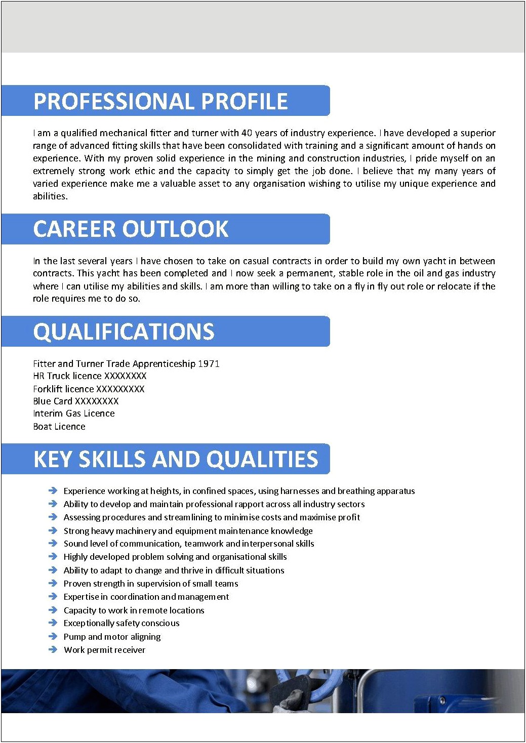 Resume Objective Oil And Gas