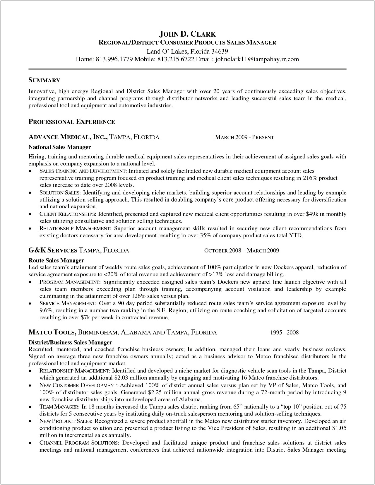 Resume Objective Samples Experienced Manager