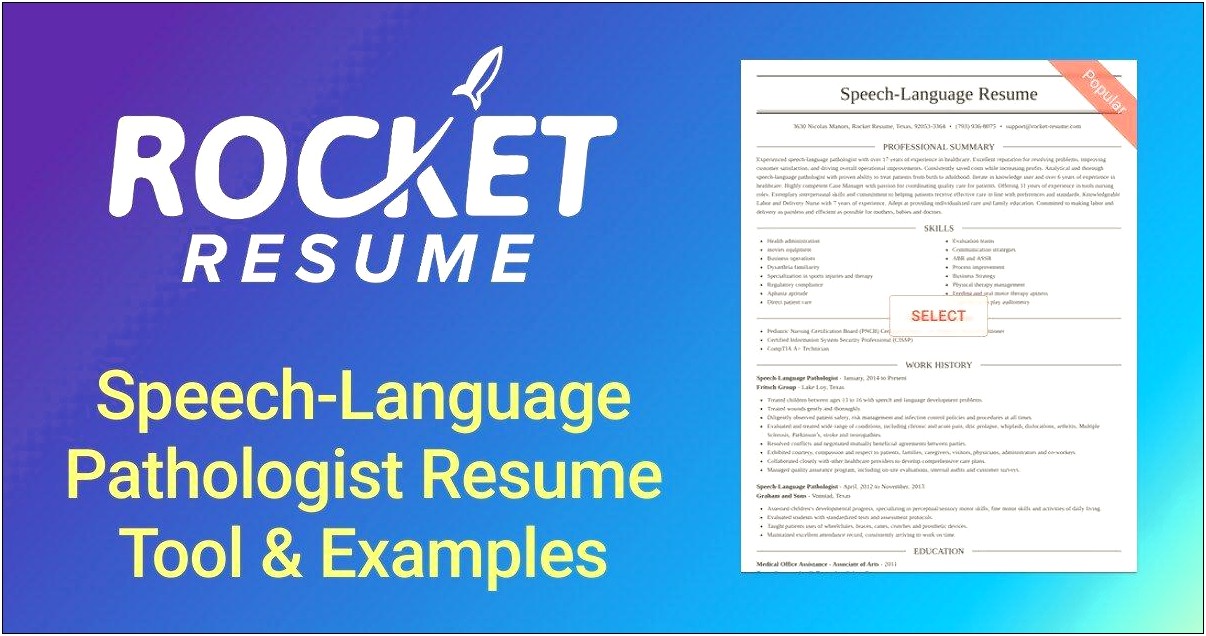Resume Objective Statement For Speech Language Pathologist Cfy